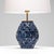 Perforated Blue and White Glazed Stoneware Table Lamp, Denmark, 1960s For Sale - Image 4 of 9