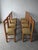 This is a beautiful large scale and chunky set of 8 pine dining chairs. The warm pine wood and clean lines give them a...