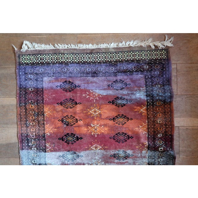 1950s, Contemporary Artistry Meets Vintage Bukhara Rug, 3.1' X 5' For Sale In New York - Image 6 of 13