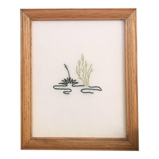 Cacti Line Art Embroidery For Sale