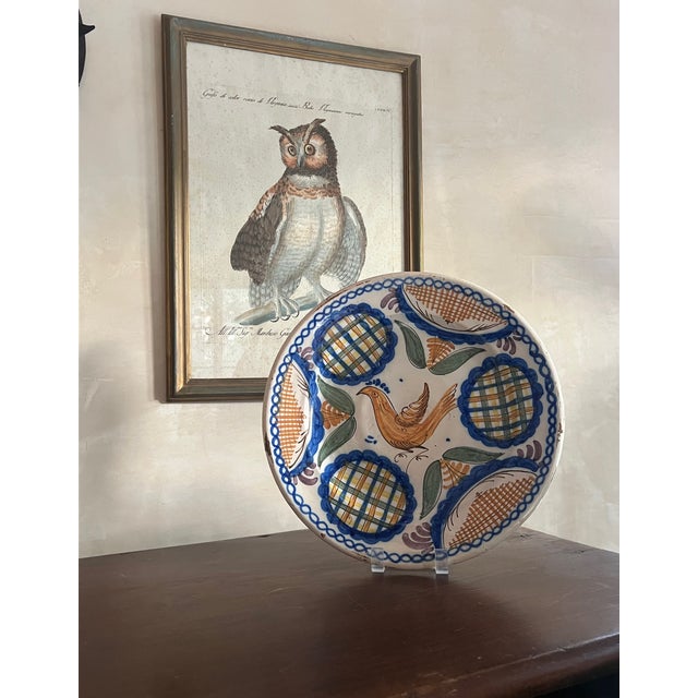 Large Spanish Faience Hand Painted Bowl For Sale - Image 9 of 11