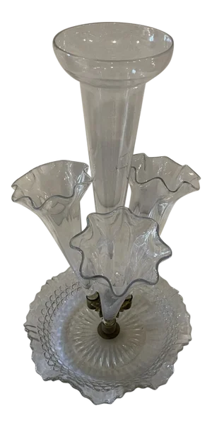 Antique Victorian Clear Epergne Centerpiece