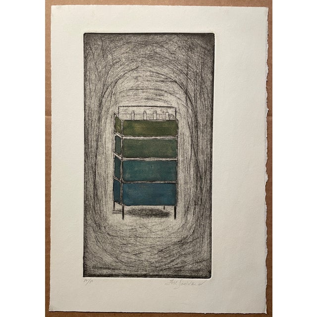 Artist's Proof Still Life Color Etching by Goddard For Sale - Image 4 of 4