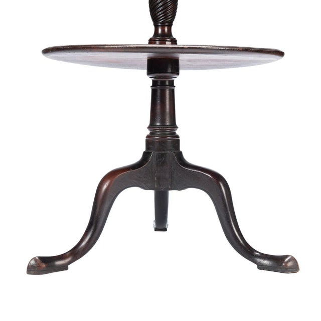 English Georgian Three Tiered Dumb Waiter on Cabriole Legs, C. 1760-80 For Sale - Image 11 of 12