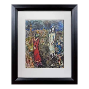 Marc Chagall Color Lithograph Limited Ed. "David Et Bethsabee" Sign W/Frame