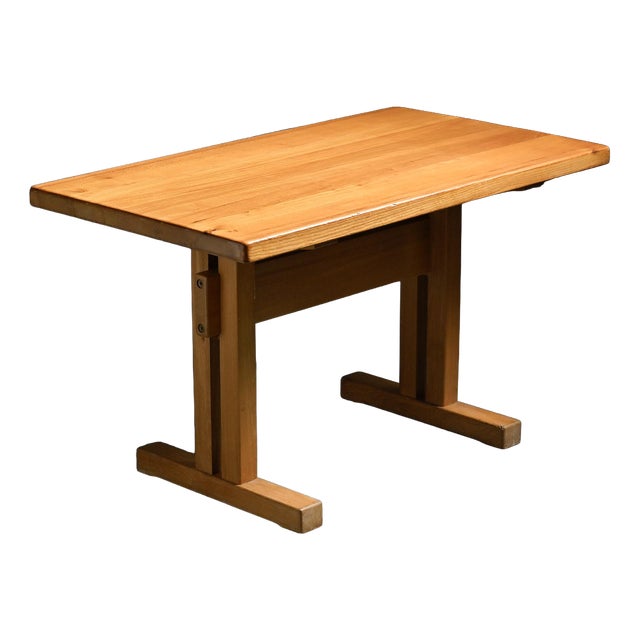 Elm Dining Table by Charlotte Perriand for Les Arcs, France, 1970s For Sale
