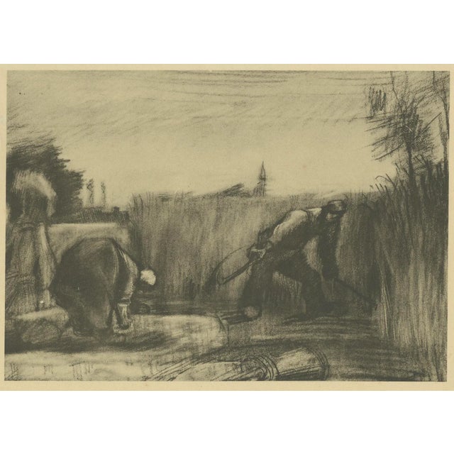 Title: Vincent van Gogh – The Harvesters – 1928 Portfolio Print from Dutch Period : This 1928 print is a reproduction of...