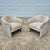This is a fun pair of 1980s art deco revival tub chairs that is ready for reupholstery. The chairs are distinguished by...