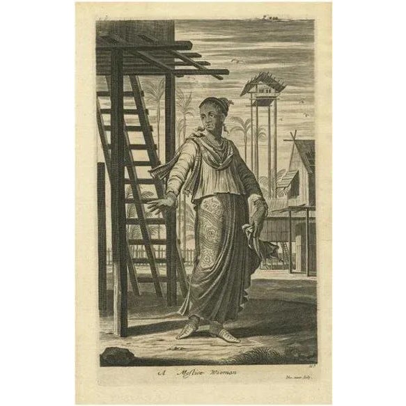 Mid 18th Century A Mestizo Woman from Ternate, 1744, Paper For Sale - Image 5 of 5