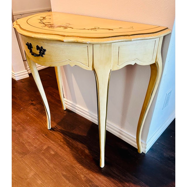 Mid 20th Century Mid-Century Imperial Demi-Lune Console Table For Sale In Dallas - Image 6 of 9