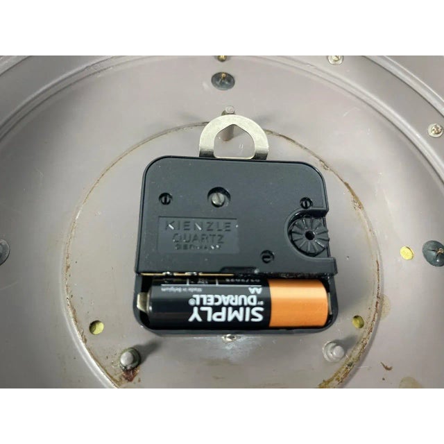 Brown Vintage Wall Clock from Diehl, 1940s For Sale - Image 8 of 9