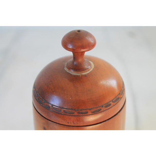 Mid 20th Century Vintage Hand-Turned Wooden Lidded Jar For Sale - Image 5 of 10