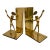 Pair Solid Brass Tennis Players Bookends For Sale