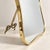 Metal Italian Brass Shield-Shaped Table Vanity Mirror by Gio Ponti, 1950s For Sale - Image 7 of 11