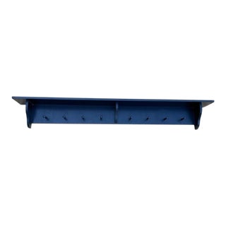 1990s Vintage Hanging Painted Shelf and Hooks For Sale