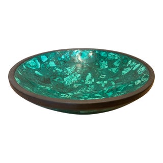 Mid 20th Century Decorative Malachite Bowl For Sale