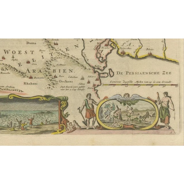 Map of Biblical Sites from Paradise to Canaan by Daniel Stoopendaal, 1686 For Sale - Image 4 of 8