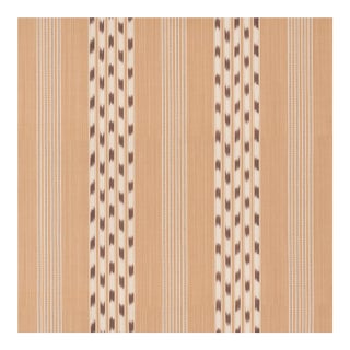 Schumacher Deja Stripe Fabric in Ochre For Sale