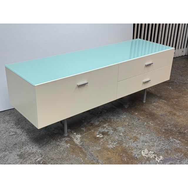 Alivar Italian White Glass Sideboard For Sale - Image 12 of 12