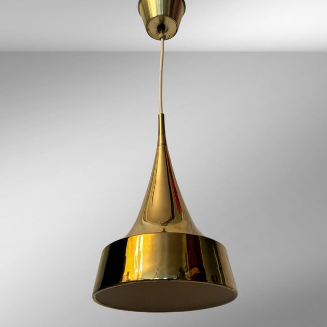 Mid-Century Modern Scandinavian Brass Pendant Lamp by Eje Ahlgren for Bergboms, 1960s For Sale - Image 6 of 11