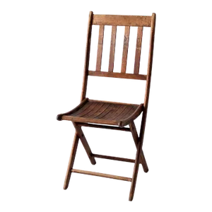 Vintage Wood Slat Folding Chair