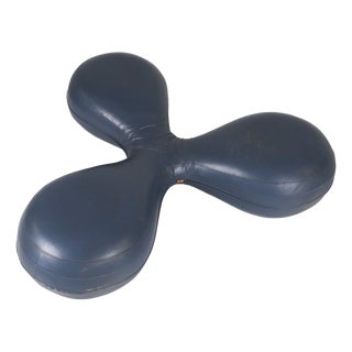 Leather Pouf by Lowie Vermeersch for Durlet, Belgium, 1999 For Sale