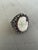 2000 - 2009 Miriam Salat Cameo Sterling Silver Ring with White Topaz and Resin For Sale - Image 5 of 6