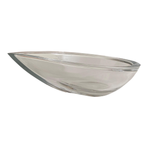 Orrefors Sweden Large "Drop" Sculptural Bowl by Martti Rythonen - Signed