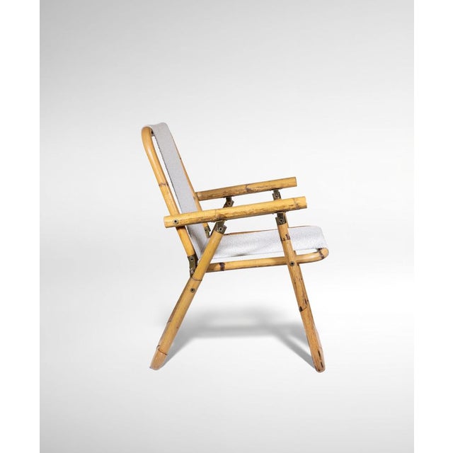 Folding Bamboo chair, Italy 1960s. 83 x 63 x 63 cm. Good conditions
