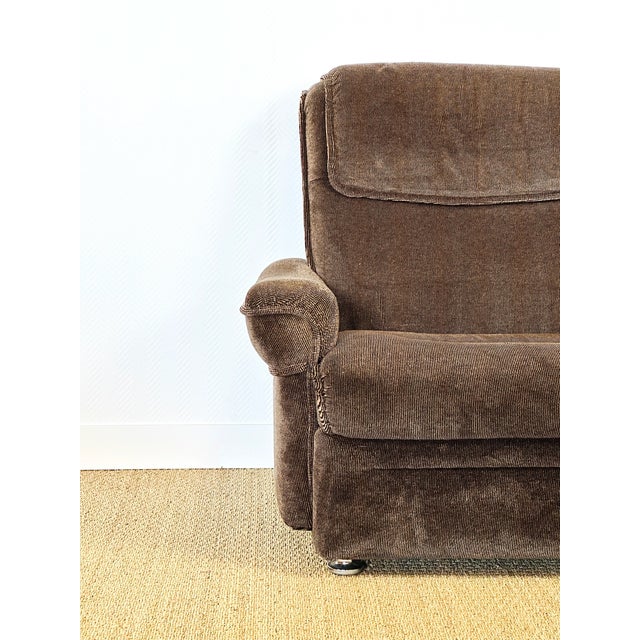 Vintage Scandinavian Velvet Living Room Set, 1960s, Set of 3 For Sale - Image 11 of 18