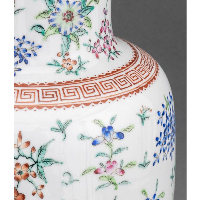 Mid 20th Century Chinese Famille Rose Porcelain Vase as a Lamp For Sale - Image 5 of 10