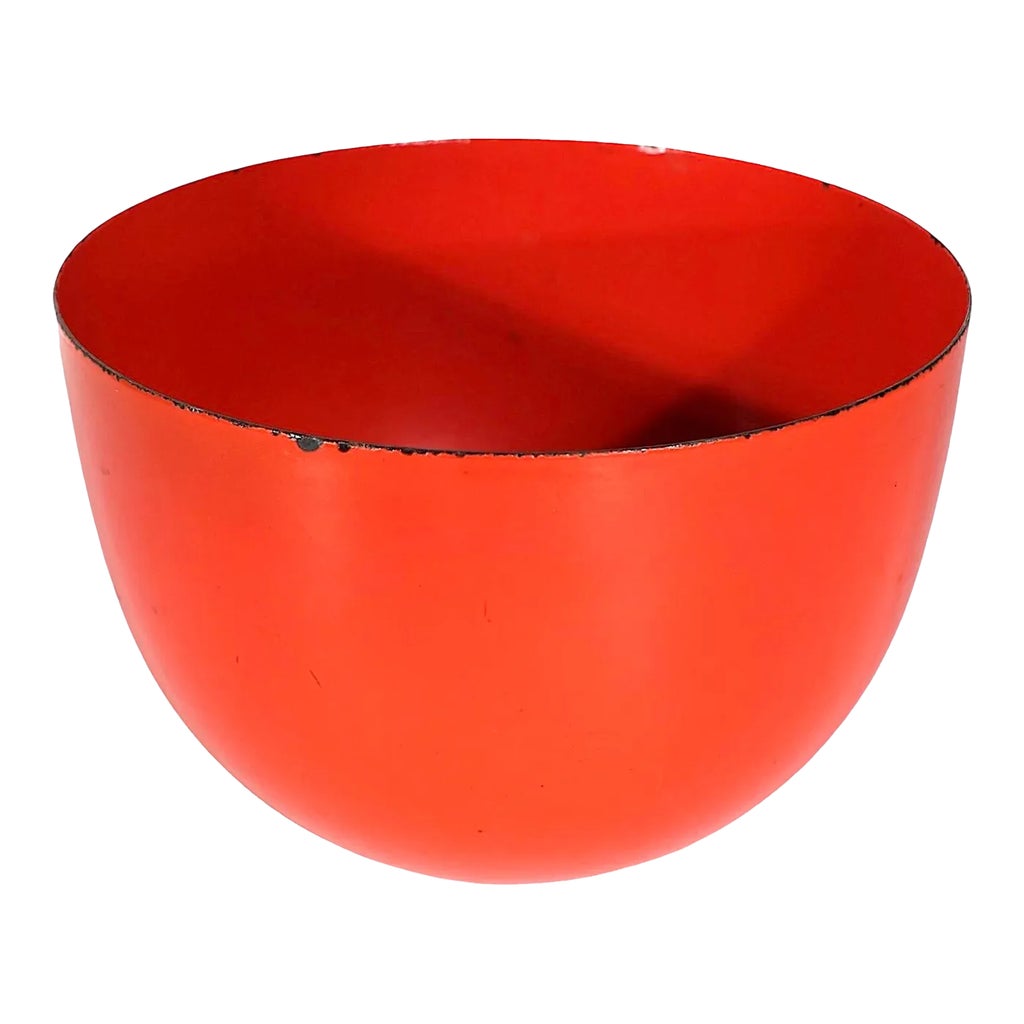 Kaj Franck Arabia Finel Finland Red Enamel Bowl C 1960