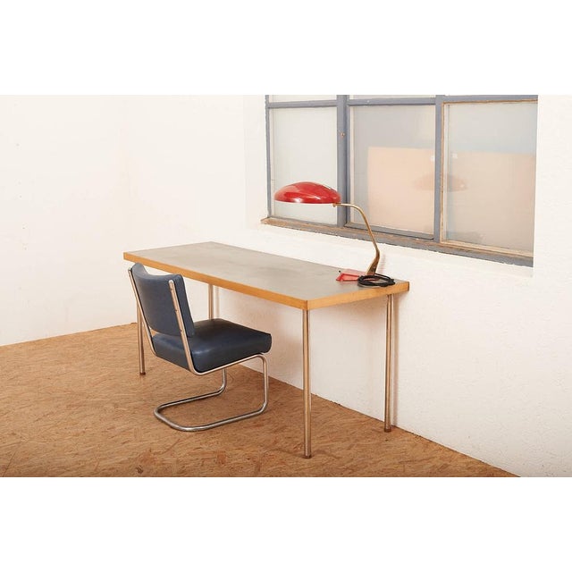 Table with Legs in Chrome-Plated Tubular Steel with Wooden Ends For Sale - Image 13 of 14