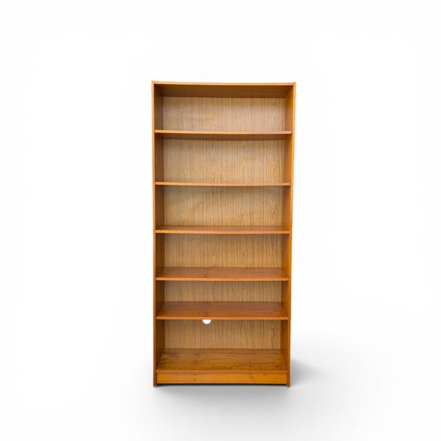 Vintage Danish Modern Teak Bookcase With Adjustable Shelves For Sale In Los Angeles - Image 6 of 15