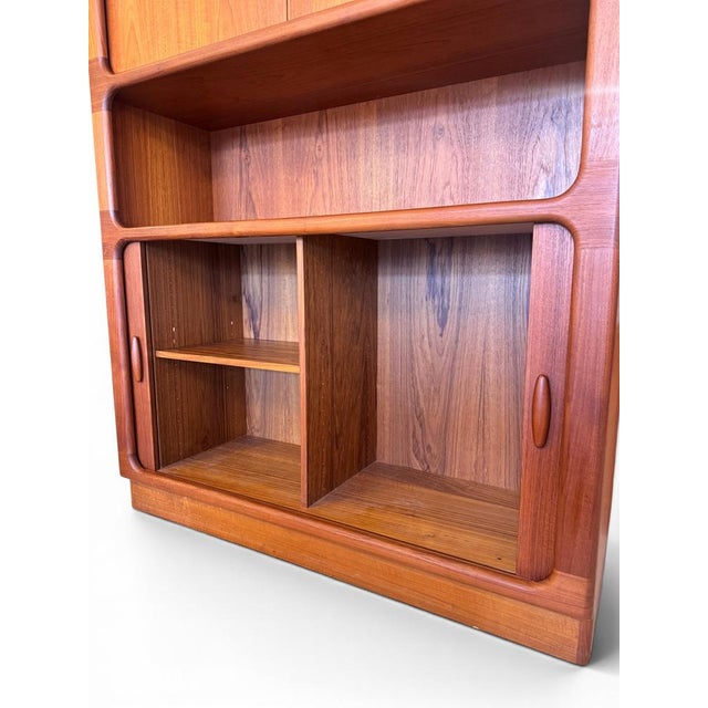 Mid-Century Modern Danish Teak Cabinet with Tambour Doors from Dyrlund, 1974 For Sale - Image 6 of 11