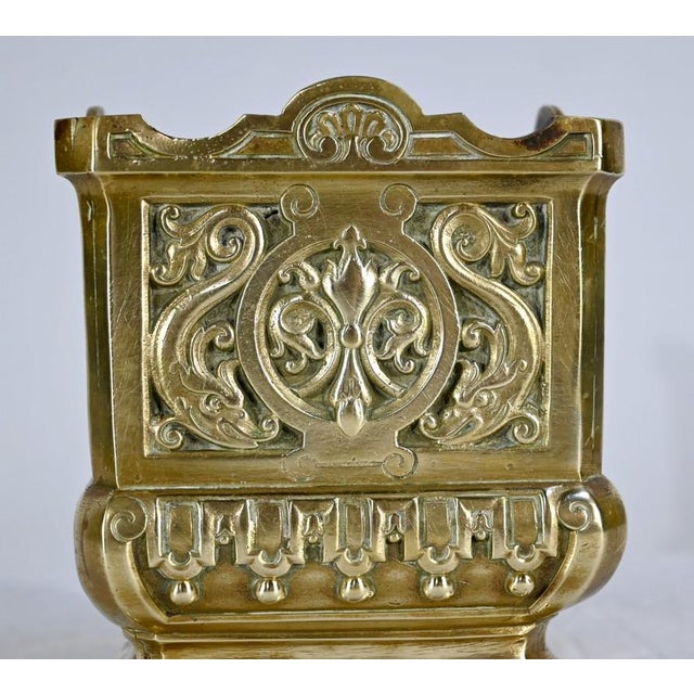 Metal Golden Bronze Cache Pot, Late 19th Century For Sale - Image 7 of 18