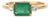 14k Yellow Gold Ring With 0.85ct Emerald & Diamond Accents For Sale