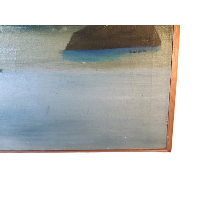 1960s Genevieve "Gen" Ash "Requiem" Modernist Landscape Oil Painting For Sale In Portland, OR - Image 6 of 8
