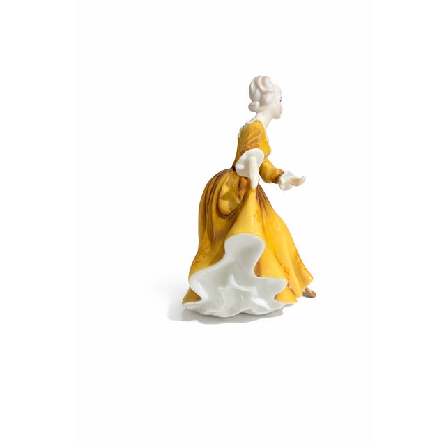 English Royal Doulton “Kirsty” Hn2381 by Peggy Davies – 1970 English Bone China Figurine For Sale - Image 3 of 6