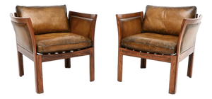 Vintage Danish Armchairs by Illum Wikkelso from CFC Silkeborg, 1960, Set of 2