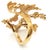 Transparent Mid 20th Century Magerit Verona Diamond Leaf Cluster Cuff Ring 18k Yellow Gold Size 6.5 For Sale - Image 8 of 9