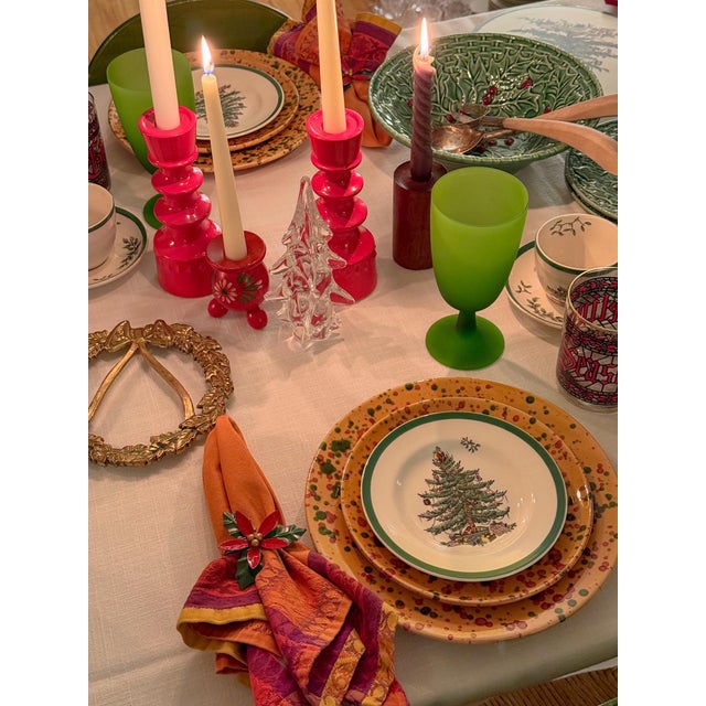 Vintage Splatterware Dinner and Salad Plates, Made in Italy for Neiman Marcus For Sale - Image 10 of 10