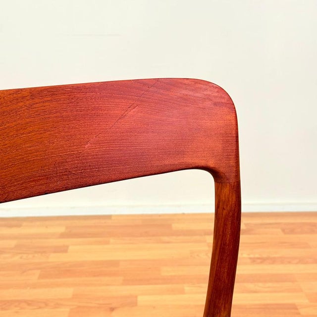 Danish Model 75 Dining Chairs in Teak by Niels O. Moller for J.L. Møllers, 1950s, Set of 4 For Sale - Image 15 of 17