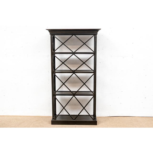 Hollywood Regency Vintage Tall Hollywood Regency Style Etagère Display Case For Sale - Image 3 of 9