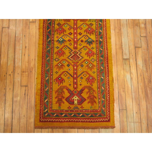 Antique Zabihi Collection Narrow Long Turkish Oushak Runner - 2'1" x 16' For Sale - Image 4 of 11