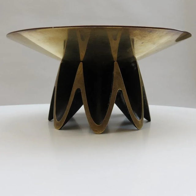 Brass and Cast Candleholder by Walter Bose for Herta Baller, Vienna, Austria, 1960s For Sale - Image 6 of 10
