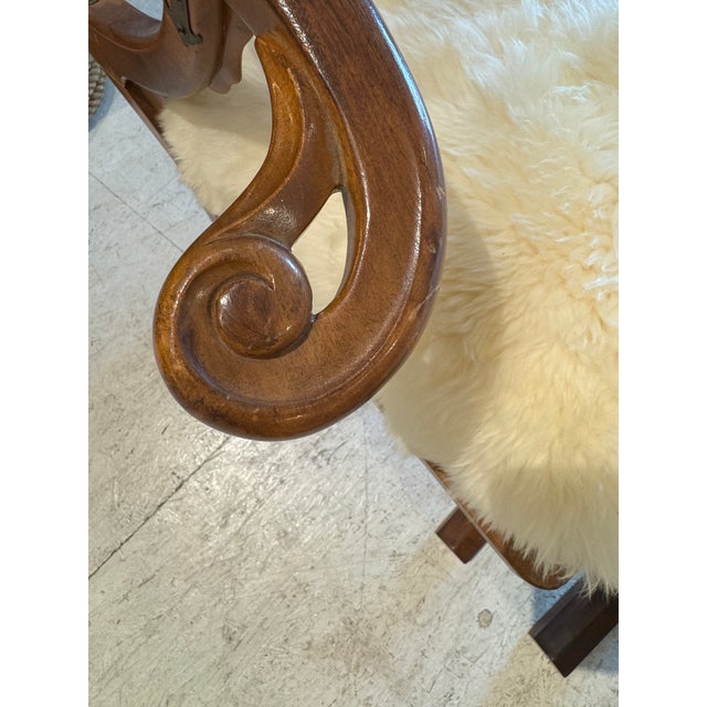 Pair of Baker “Far East Collection” Style Carved Wood Armchairs, Circa 1960s For Sale In Greensboro - Image 6 of 10