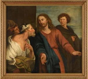 Italian School Artist, Christ in the Temple, 17th Century, Oil on Canvas