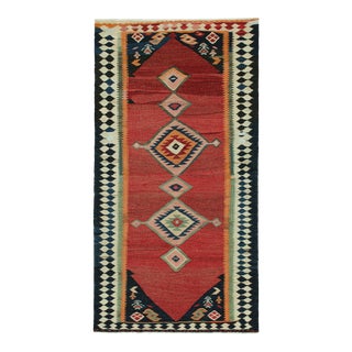 Vintage Persian Bidjar Tribal Kilim With Medallion Pattern by Rug & Kilim For Sale