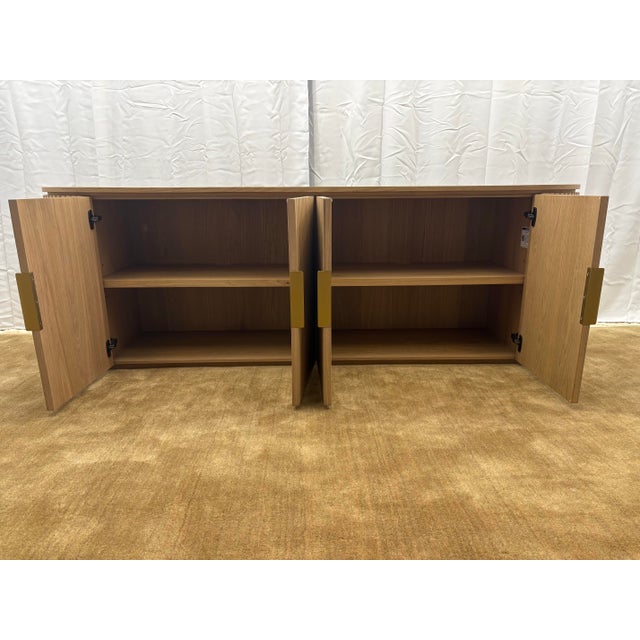 Wood Rh Restoration Hardware Byron 4-Door Media Console – 84” For Sale - Image 7 of 18